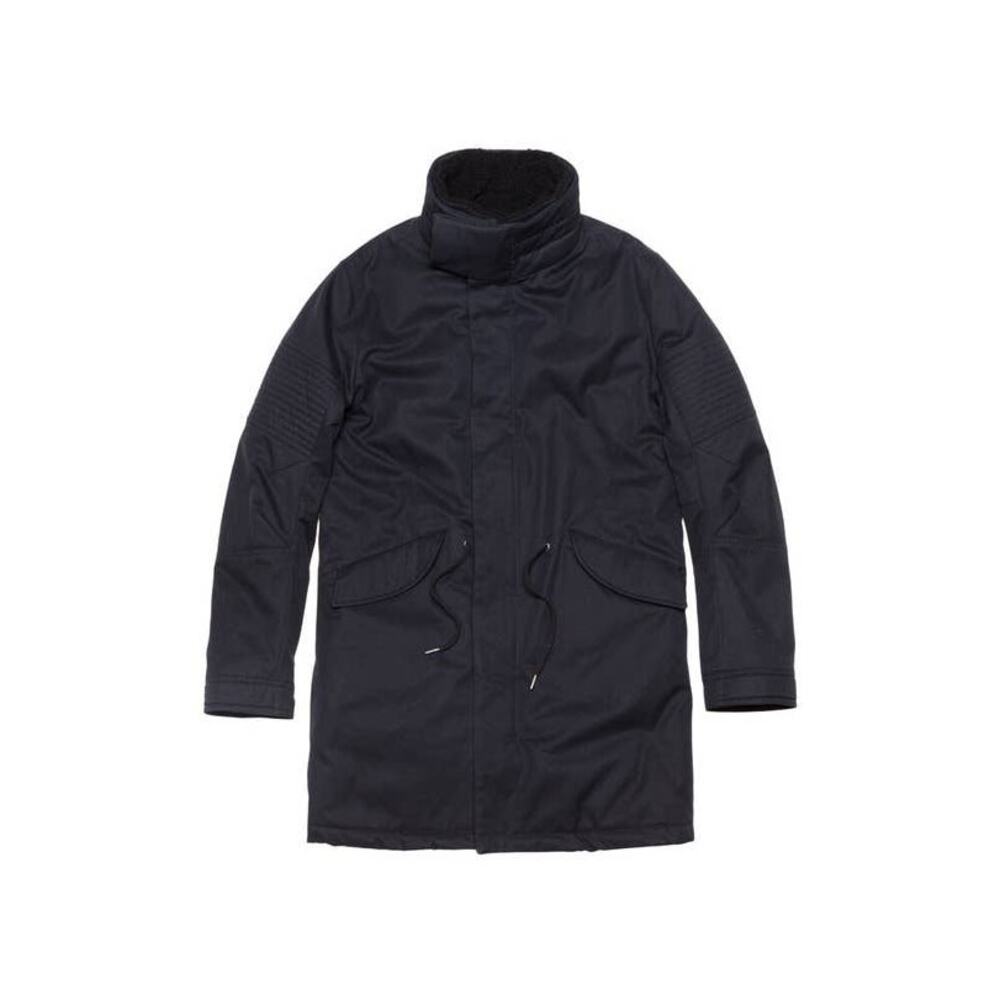 Helmut Lang Jacket Black XL Winter Coat Cargo Utility Hooded Parka Heavy Long - Picture 15 of 16